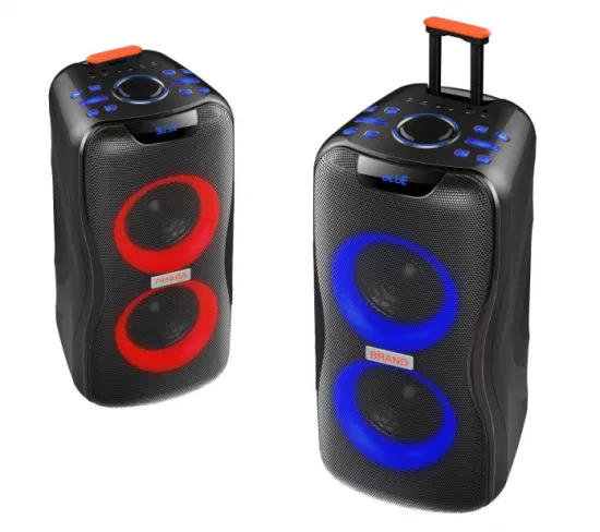 Sistema de sonido para fiesta, altavoz para fiesta, sistema de cine en casa, DJ, altavoz PA inalámbrico portátil, altavoces Bluetooth con carrito Dual de 8 pulgadas