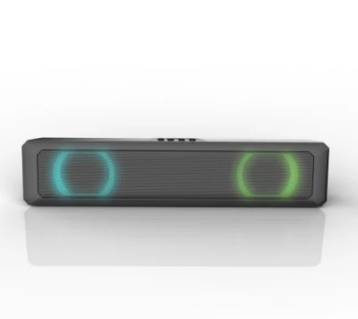 Barra de sonido portátil para cine en casa al aire libre, barra de sonido con sonido envolvente, sistema de cine en casa, barra de sonido Bluetooth con caja de subwoofer externa, altavoces externos para ordenador portátil